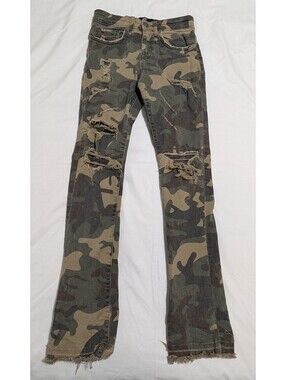 Jordan Craig Boys Size 12 Legacy Edition Distressed Camo Stacked Jeans